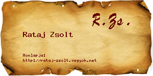 Rataj Zsolt névjegykártya